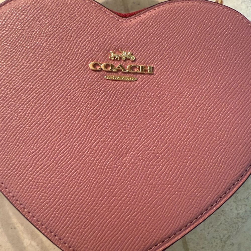 Coach Pink Heart-Shaped Crossbody Bag NWT - Picture 6 of 7